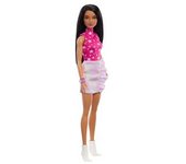 Barbie - Muñeca Fashionista con Vestido Rosa Metálico ㅤ