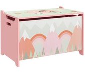 Homcom - Baúl juguetero Montañas Rosa