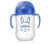 Dr. Brown´s - Mi primer vaso con pajita 270 ml Azul