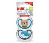 Nuk - Pack 2 chupetes silicona Space Oso/Ballena T3 18-36 meses