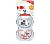 Nuk - Pack 2 chupetes Space silicona Minnie 0-6 meses