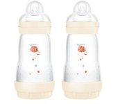 MAM - Conjunto 2 biberones Easy Active anticólicos 260 ml Beige