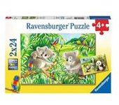Ravensburger - Koala y panda - Puzzle 2x24 piezas