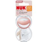 Nuk - Pack 2 chupetes Mommy Feel Silicona 0-9 meses Rosa/Beige
