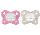 Chicco -  Pack 2 chupetes Physio Dual Soft rosa y beige (6-16m)