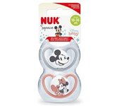 Nuk - Pack 2 chupetes Space silicona Minnie 18-36 meses