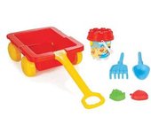 Carrito con juguetes de playa