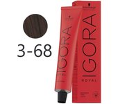Schwarzkopf - Tinte Permanente Igora Royal 3-68 Castaño Oscuro Marrón Rojo 60 ml 5032 5032 4045787199307 Royal SCHWARZKOPF