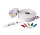 Zebra Z-Band 10004443-1 adhesivas blancas y rajas rojas 25x279mm