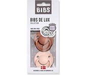 Lote de 2 chupetes tetina BIBS De Lux de silicona rosa claro bicolor/multicolor