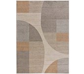 Atticgo Alfombra geométrica en beige, 140x200 cm