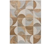 Atticgo Alfombra geométrica en beige, 133x190 cm