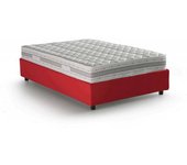 Talamo Italia Cama queen size en tela roja 120x190 cm