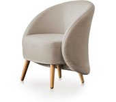 Talamo Italia Sillón de tela gris tórtola 70x60h80 cm