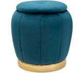 Mauro Ferretti Puf contenedor de tela azul ø cm 43x43