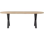 WOOOD Mesa ovalada de roble sin tratar 220 cm