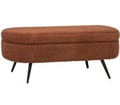 Klast Home Banco de borreguito terracota 100x46 cm