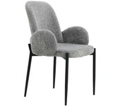 Home Heavenly Pack 2 sillas tapizadas borreguito gris