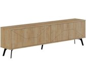 Venprodin Mueble Tv 4 puertas 180 cm efecto Roble