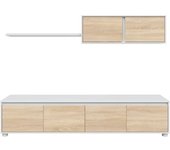 Usinestreet Mueble TV roble canadian y blanco artik