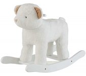 J-line Caballo balancín oso blanco 69x45x32 cm