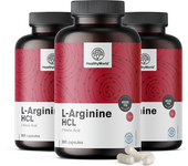 HealthyWorld® 3x L-arginina HCL 4500 mg, en total 1095 cápsulas