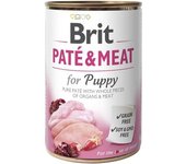 Brit Pate y Carne Pollo con Pavo Grain Free Puppy Latas para Perros 6 x 400 gr