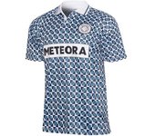 Meteora - Camiseta Lackok Retro Football, Hombre, Navy, XS