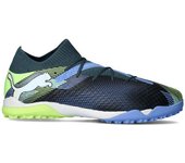 Puma - Bota de fútbol Future 7 Pro Cage Turf, Unisex, Gray Skies-White-Fizzy Apple, 6.5 UK