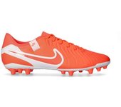 Nike - Bota de fútbol Tiempo Legend 10 Academy AG, Unisex, Hot Lava-White, 13 USA