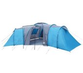 vidaXL Tienda De Campaña 12 Personas Tafetán 185t Azul 840x720x200 Cm