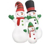 vidaXL Familia De Muñecos De Nieve Inflable Navidad Led Ip44 240 Cm