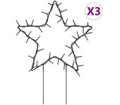 vidaXL Estrella De Luz Decorativa Navidad Con Estacas 50 Led 29 Cm