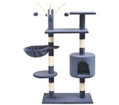 vidaXL Rascador Para Gatos Poste Rascador De Sisal 125 Cm Azul Oscuro