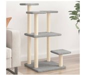 vidaXL Postes Rascadores Para Gatos Con Plataformas Gris Claro 98.5 Cm