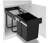 vidaXL Cubo De Basura Extraíble En Armario De Cocina Cierre Suave 20 L