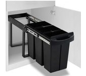 vidaXL Cubo De Basura Extraíble En Armario De Cocina Cierre Suave 36 L
