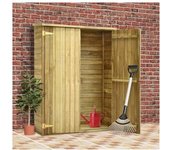 vidaXL Caseta Herramientas Jardín Madera Pino Impregnada 123x50x171 Cm