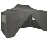 vidaXL Carpa Plegable Profesional 4 Paredes Acero Gris Antracita 3x4 M