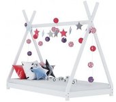 vidaXL Estructura De Cama Infantil Madera Maciza Pino Blanca 90x200 Cm