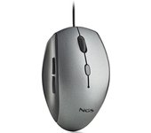 NGS Moth Gray Ratón con Adaptador USB-C 1600 DCPI Gris