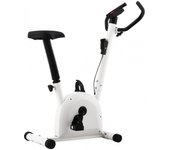 VidaXL Bicicleta Estática con Resistencia de Cinta Blanco