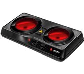 MPM MKE-21 Placa Vitrocerámica Portátil 2 Zonas 2000W