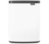 Papelera baño bo cubo rectangular blanco 12l