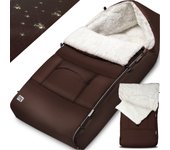 Saco para bebe cubrepiés forrado apto para cochecito marrón