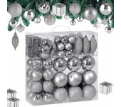 Set de 103 bolas del árbol de Navidad Plata