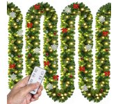 Guirnalda Navidad 5m 80 LEDs control remoto adornos
