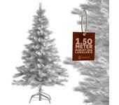Árbol de Navidad artificial blanco PVC 150cm con soporte