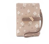 Cartera Larga para Mujeres, Estilo Floral Coreano, Informal de Doble Plegado con Cierre de Snapper, Bolsillo con Cremallera, Forro de Poliéster, Porta-Tarjetas Múltiples, Limpieza con Tocador Húmedo, Cartera de Moda