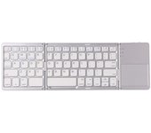 Teclado Bluetooth Plegable Recargable, Tri-Teclado inalámbrico Portátil Plegable con Panel táctil